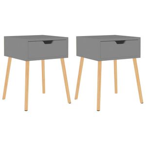 vidaXL Bedside Cabinets 2 pcs Grey 40x40x56 cm Engineered Wood