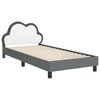 vidaXL Children's Bed Frame with Headboard Light Grey 90 x 200 cm PU