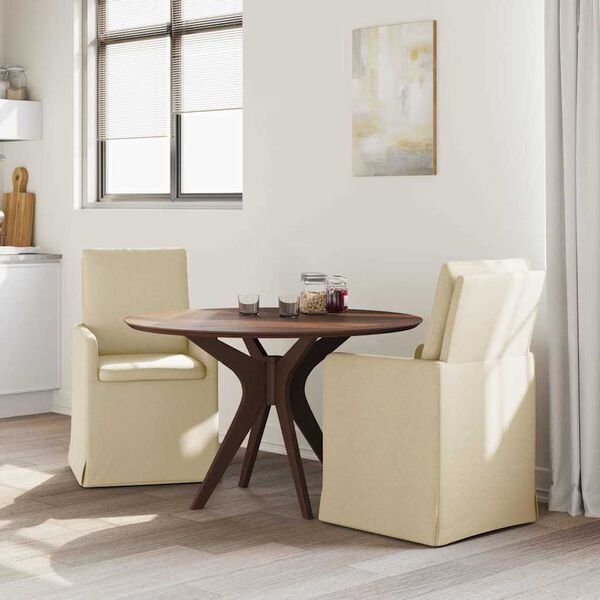 vidaXL Dining Chairs 2 pcs Cream 57 x 67 x 98 cm Fabric