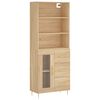 vidaXL Highboard Sonoma Oak 69.5x34x180 cm Engineered Wood