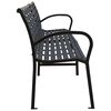vidaXL Twin Garden Bench 251 cm Steel and WPC Black
