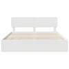 vidaXL Bed Frame with Headboard White 200 x 200 cm Engineered Wood