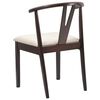 vidaXL Dining Chair 2 pcs Light Brown and Light Solid Rubber Wood