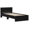 vidaXL Bed Frame with Headboard Black Oak 90 x 200 cm Engineered Wood