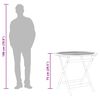 vidaXL Folding Garden Table &Oslash;90x75 cm Solid Eucalyptus Wood