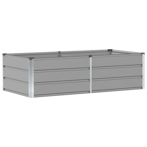 vidaXL Planter Light Grey 160 x 80 x 45 cm Steel