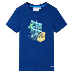 vidaXL Kids' T-shirt Dark Blue 128