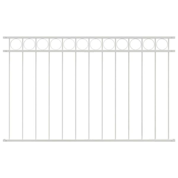vidaXL Fence Element Assen White 170 x 100 cm Steel