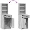 vidaXL Dressing Table Set with Shelf 2 pcs Grey Sonoma Engineered Wood