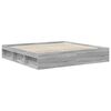 vidaXL Bed Frame Grey Sonoma 200 x 200 cm Engineered wood