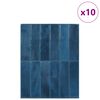 vidaXL Rectangular Tile 10 pcs Blue 29 x 23 x 0.08 cm