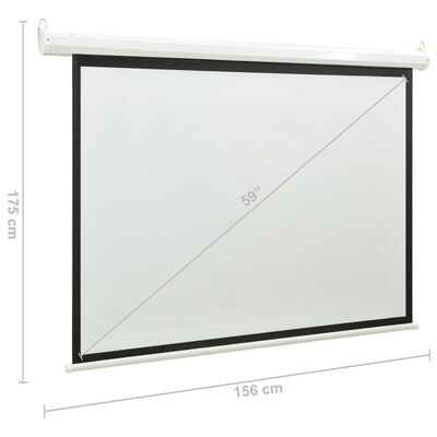 vidaXL Electric Projection Screen with Remote Control 59" 1:1