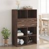 vidaXL Highboard Brown Oak 80x42.5x124 cm Engineered Wood