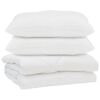 vidaXL Duvet with Pillow 3 pcs White Microfibre