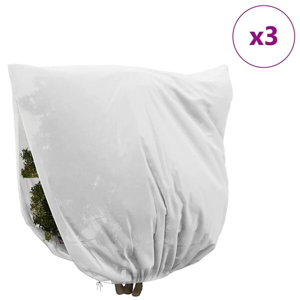 vidaXL Frost Protection Plant Fleece Covers 3 pcs White 3.5 x 3.93 m