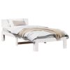 vidaXL Bed Frame with Headboard White 80 x 200 cm Solid Pine Wood