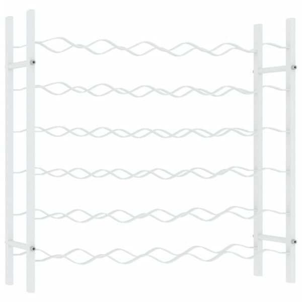 vidaXL Wine Rack for 36 Bottles White Metal