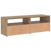 vidaXL TV Cabinet with LED Lights Artisan Oak 120x35x40 cm Engineered Wood