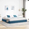 vidaXL Storage Bed with Mattress Dark Blue 200 x 200 cm Velvet
