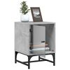 vidaXL Bedside Cabinets with Glass Doors 2 pcs Concrete Grey 35x37x50 cm