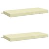 vidaXL Bench Cushions SOEST 2 pcs 100% Polyester Cream 110 x 50 x 8 cm
