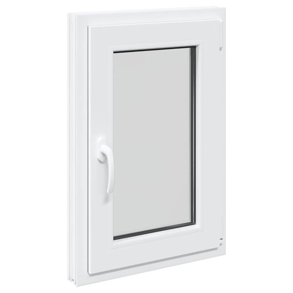vidaXL Basement Window "RISOR" 50x75 cm Tilt&Turn DIN Left White