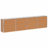 vidaXL Garden Raised Bed 320x40x77 cm Galvanized Steel Silver