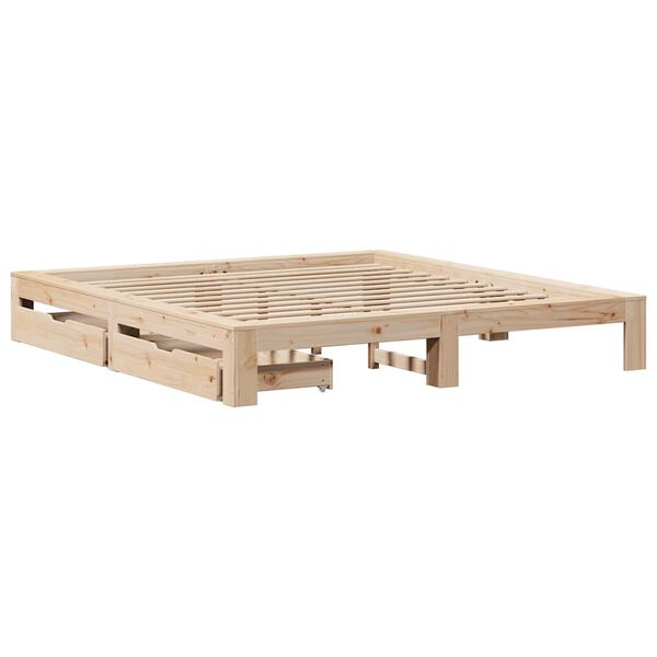 vidaXL Bed Frame without Mattress 200x200 cm Solid Wood Pine