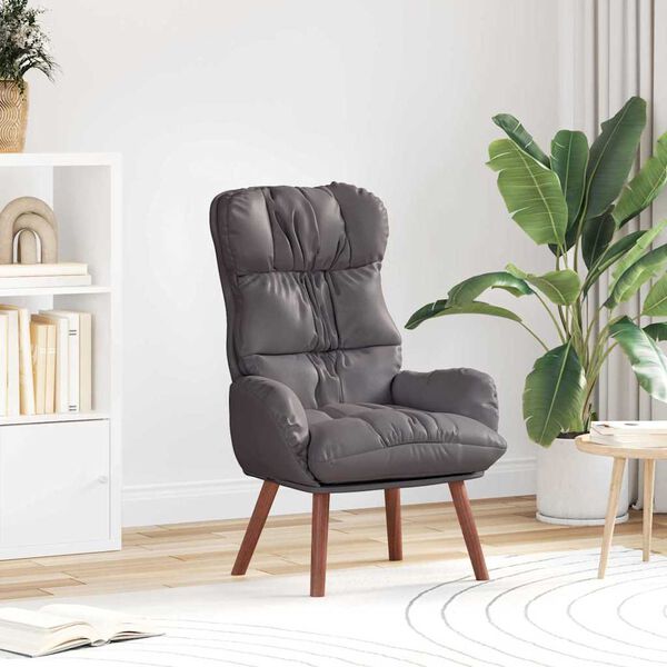 vidaXL Armchair Grey 69 x 74 x 93 cm Artificial Leather