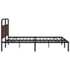 vidaXL Metal Bed Frame without Mattress Brown Oak 183x213 cm