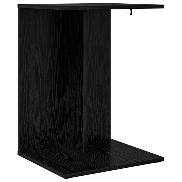 vidaXL Side Table Black Oak 45 x 40 x 62.5 cm Engineered Wood
