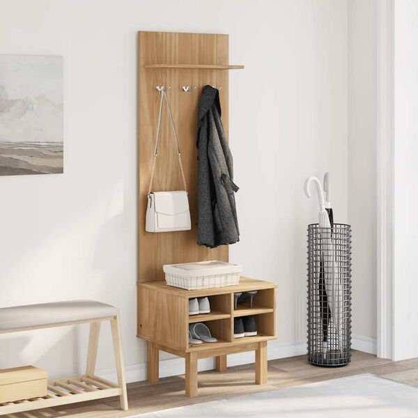 vidaXL Hall Unit OTTA 50x40x160 cm Solid Wood Pine