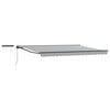 vidaXL Electric Retractable Awning Anthracite and White 5 x 3.5 m