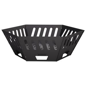 vidaXL Fire Pit Black 80 x 80 x 28 cm Steel
