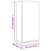 vidaXL Wall-mounted Bathroom Cabinet Concrete Grey 32x20x67 cm