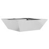 vidaXL Garden Planter Silver 50 x 50 x 15 cm Galvanised Steel