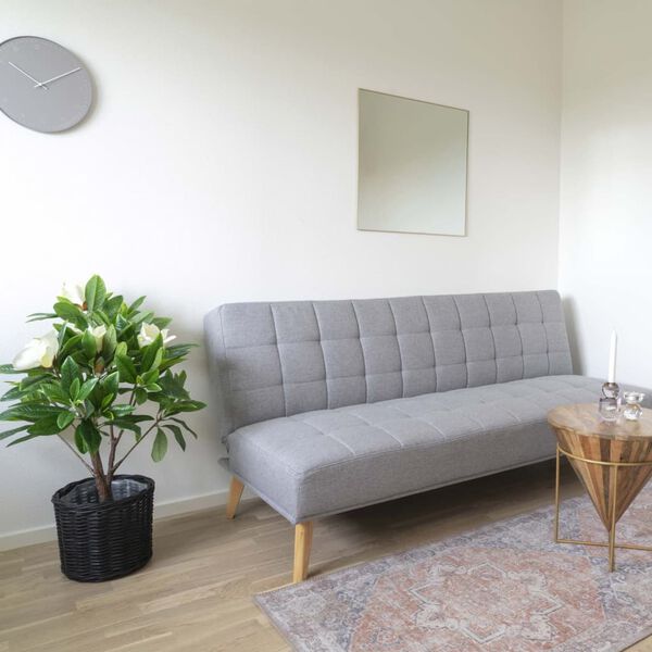 House Nordic Square Mirror Daisy Brass