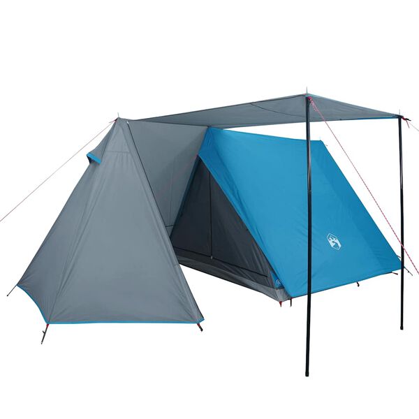 vidaXL Camping Tent 3-Person Blue Waterproof