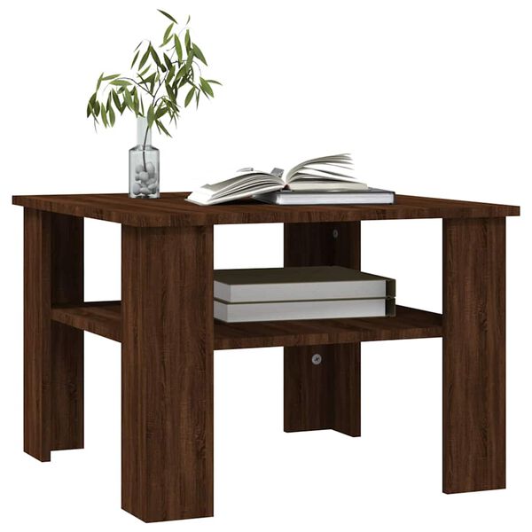 vidaXL Coffee Table Brown Oak 60x60x42 cm Engineered Wood