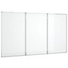 vidaXL Magnetic Whiteboard Foldable 150x80x1,7 cm Aluminium