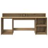 vidaXL Desk with LED Lights Artisian Oak 200x55x91 cm Engineered Wood