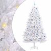 vidaXL Artificial Hinged Christmas Tree White 270 cm PVC and Steel