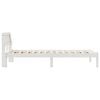 vidaXL Bed Frame with Headboard White 100 x 200 cm Solid Pine Wood