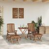 vidaXL Garden Dining Set 4 pcs Brown Solid Teak Wood