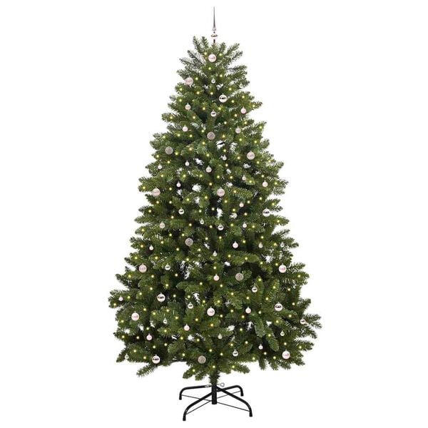 vidaXL Artificial Christmas Tree Green 300 cm PVC and Metal