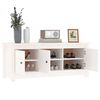 vidaXL Shoe Cabinet White 110x38x45.5 cm Solid Wood Pine