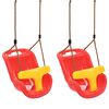 vidaXL Baby Swings 2 pcs with Safety Belt PP Red