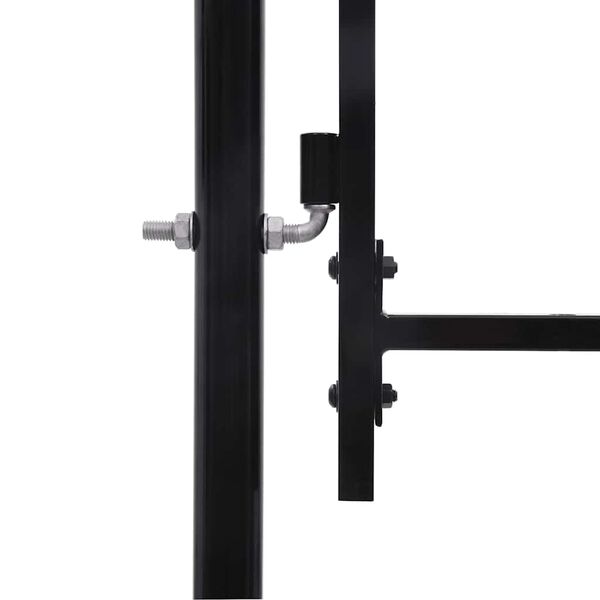 vidaXL Garden Gate Steel 2x4 m Black