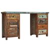 vidaXL Pedestal Desk Solid Reclaimed Wood 140x50x77 cm