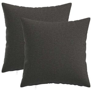 vidaXL Cushion Cover 2 pcs HEERLEN Dark Grey 30 x 30 cm Fabric